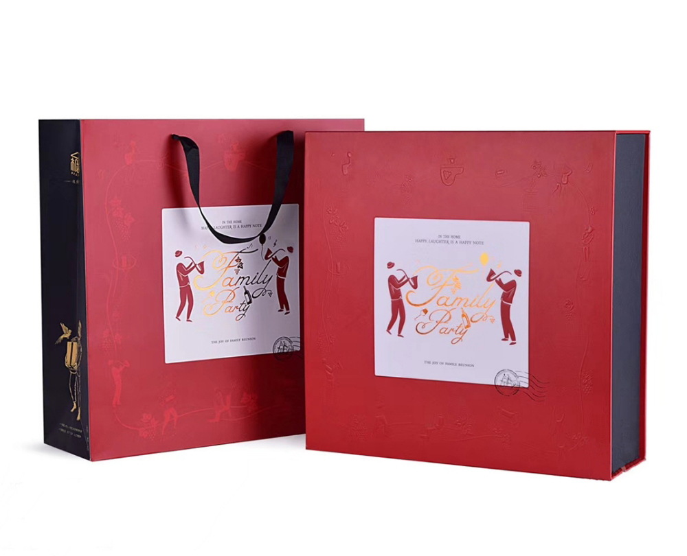 紅色高檔雙酒杯紅酒禮盒