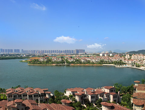 楚家湖上空俯瞰小區(qū)